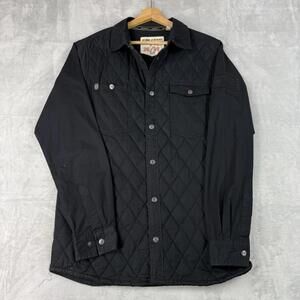 Triple Five Soul Quilted Shirt Jacket Black NYC Streetwear Men M cyberpunk Tech